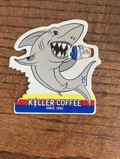 Dutch Bros Killer Coffee Shark Sticker Vintage HTF Rare Old Style picture