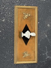 Vintage Neoclassical Greek Roman Bust Wall Art Cherub Gold Frame Velvet Decor picture