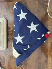 Veteran owned Rare Vintage VALLEY FORGE FLAG CO. 50 Star 5’ x 9’ Heavy Cotton. picture