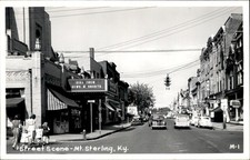 Mt. Sterling KY Street Scene c1940s-50s Real Photo Vintage Postcard bhn picture