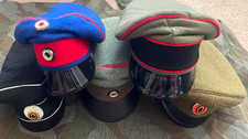 WWI German & Russian Peaked Visor Caps/Hats Lot - Medium Size (57/58) picture