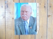 Lech Walesa Politics Military Autograph Card (Original, Not Certified) picture