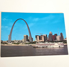 J.M.C. St. Louis MO Gateway Arch Mississippi River Reflections Postcard picture