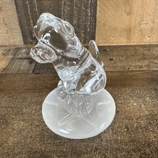 Vintage Glass Lion Paperweight