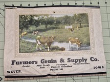 Vintage 1940 Unused Calendar Farmers Grain & Supply Co. Wever Iowa picture