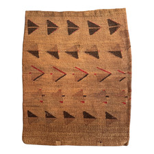 Antique Native American Plateau Nez Perce Double Sided Corn Husk Flat Bag picture