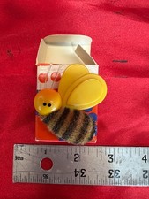 Vintage 70s Avon Fragrance Glace Pin Pal  - Bumbley Bee New in Box picture