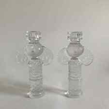 Pair of Rosenthal Studio Line Glass Angel Candlesticks, Folk Art Angel, C. 1970 picture