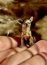 Miniature Brass Chihuahua Figurine – Tiny Dog Ornament and Chihuahua Lover Gift picture