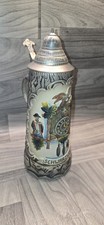 ECHTHEITS ZERTIFI BIERKRUG ORIGINAL KING LIDDED STEIN  SCHWARZWALD 330 KING 8 picture