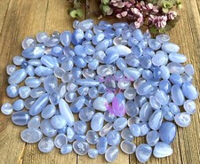 Wholesale Lot 1 Lb Natural Blue Chalcedony Mini Tumble Healing Energy picture