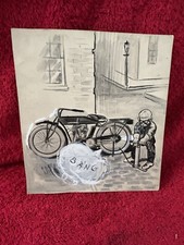 MOTORCYCLE tires art AD Tire pump 1909 INDIAN 6