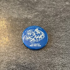 Jewish United Fund Israel Emergency Fund Walk With Israel Pinback Button LOC K picture