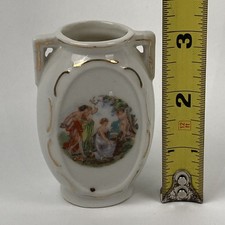 VTG 40s Handpainted Porcelain Mini Vase Urn Toothpick Holder Occupied Japan picture