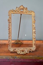 Antique Gold Gilt Brass Picture Frame Victorian Easel Back ornate 8x12 vintage picture