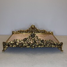 Vintage 24k Gold Matson Style Guest Towel Holder | Hollywood Regency Mid Century picture