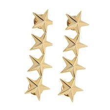 2Pcs WWII WW2 US Army Officer 4 Stars General Rank Badges Pin Gold - New picture
