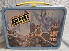 Vintage 1980 Star Wars Empire Strikes Back Metal Lunch Box Yoda Thermos picture