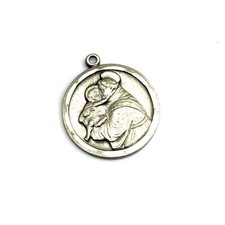 Vintage Sterling Silver Saint Anthony Medal picture