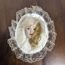 Vintage Lace Victorian Style Laddies Porcelain Face Ornament picture