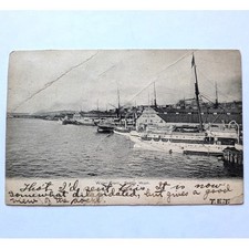 RPPC Postcard Arlington Dock Co Pier Seattle WA Waterfront 1906 Boats Ships picture