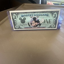 1987 MICKEY   $1 DISNEY DOLLAR - Serial # D0050 5527 A picture