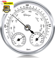Outdoor Barometer Thermometer Hygrometer - 5In Barometer Weather Station USA.... picture