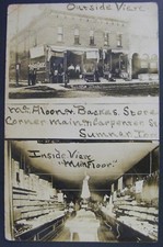 Sumner Iowa IA McAloon Backes Store Inside Outside Real Photo Postcard RPPC 1911 picture