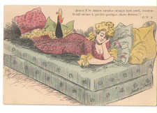 Artist postcard Xavier Sager: Jeune fille desire vendre canape pont neuf, S7 picture