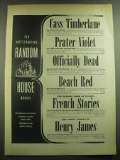 1946 Random House Books Advertisement - Cass Timberlane by Sinclair Lewis picture