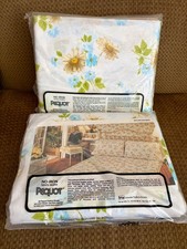 Vintage Pequot Floral Mountain Mist Double full fitted & flat sheet set  picture