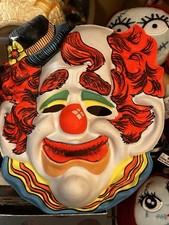 Vintage 60's Ben Cooper Child Clown Halloween Mask picture