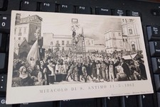 Postcard S. Antimo naples square procession flight of the angel animated 1920s picture