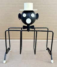 Very Rare VTG 1950s Atomic Wire Stick Man Black Wire Metal Napkin Letter Holder picture