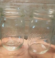 Vintage Bi-Centennial 1776 - 1976 Anchor Hocking Glass Mason Jar  Set of 2 NOS picture