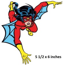 Vintage Spider Woman Wall Decal Peel Stick Art Decor Cling Marvel Comics Sticker picture