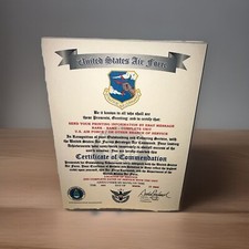 U.S.A.F. / U.S. AIR FORCE STRATEGIC AIR COMMAND - CERTIFICATE OF COMMENDATION picture