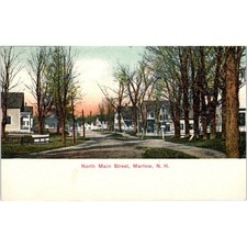 c1905 North Main Street View Marlow NH Original Postcard PC9 picture