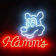 New Hamm's Beer Neon Light Sign Man Cave Real Glass Beer Bar Artwork 17