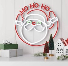 Wondershop LED Animated Christmas Neon Santa Hangable Sign 14” picture