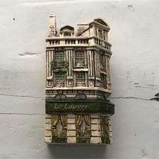J Carlton Le Louvre Miniature Resin Building Hand Painted Signed Miniature picture