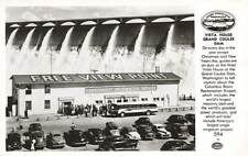 RPPC Birds Eye View Vista House Grand Coulee Dam Bus Cars WA Real Photo P208 picture