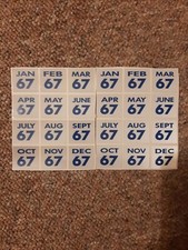 2, 1967 Connecticut License Plates.  YOM Expiration Stickers.$12. PER PAIR. picture