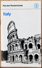 1972 Booklet Pamphlet PanAm Airlines Pocket Guide Italy Clubs Rome Sicily Trips picture