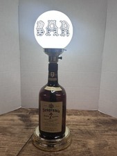 Vintage Seagram’s 7 Crown Whiskey Bottle Bar Light Glass Globe - 22” Tall Works picture