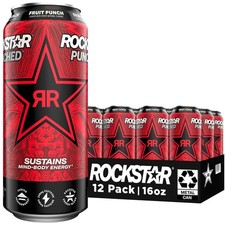Rockstar Punched Energy Drink, Fruit Punch, 16 Fl Oz Cans (Pack of 12) picture