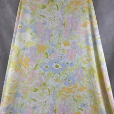 Reclaimed vintage flower power cotton blend fabric 62