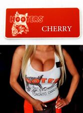 Cherry Hooters Girl Uniform  Name Tag waitress bar maid Pin Badge Lingerie Extra picture