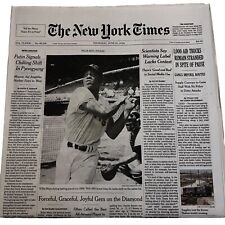 The New York Times Paper June 20 2024 WILLIE MAYS 1931-2024 -- 600 Home Runs NYT picture