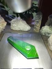 Green Electroplated Pipe NEW But Imperfect 4 Inches Long And .2 Ib. See Pics picture